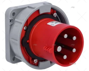BASE ELEC POPA 63A 4+T DIA.72 ROJA