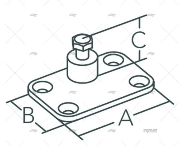BASE PLANA INOX SS316