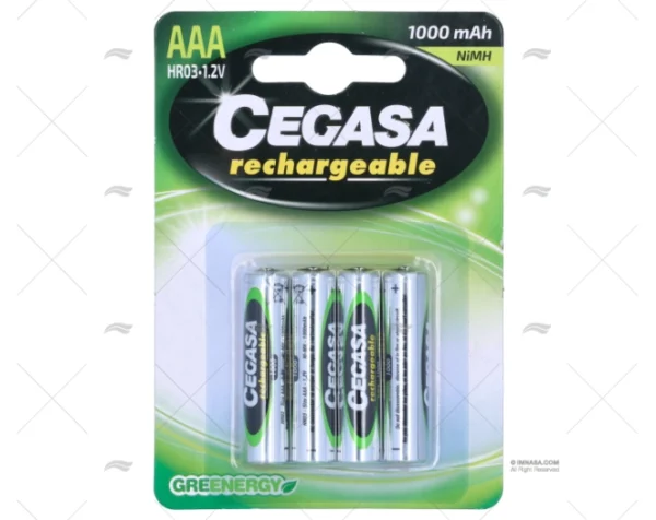 BATERIA PILA AAA 1,2V/4Ud. RECARGABLE