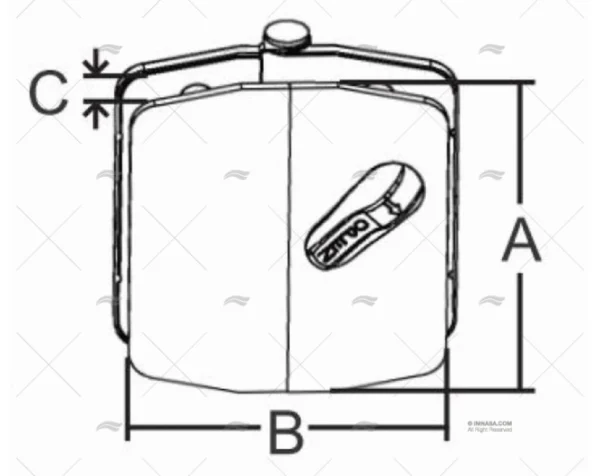 BISAGRA CON PESTILLO INOX 316 MARINE TOWN