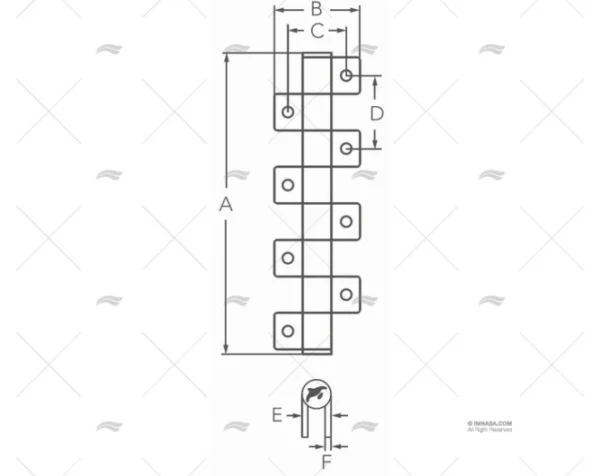 BISAGRA PIANO STYLE SIN FRICCION 2" MARINE TOWN