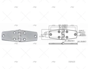 BISAGRA UP 38 X 104mm INOX 316 MARINE TOWN