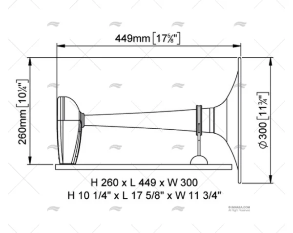 BOCINA 24V ACUSTICA P/COMPRESOR BLANCO MARCO