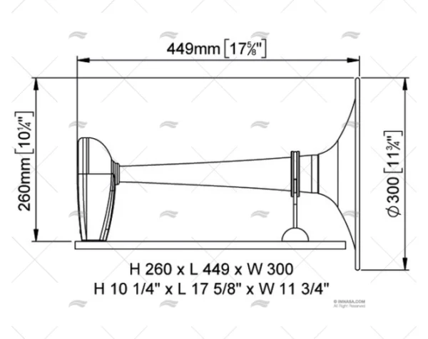 BOCINA 24V ACUSTICA P/COMPRESOR NEGRO MARCO