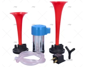 BOCINA COMPRESOR ROJA GS 12V MARCO