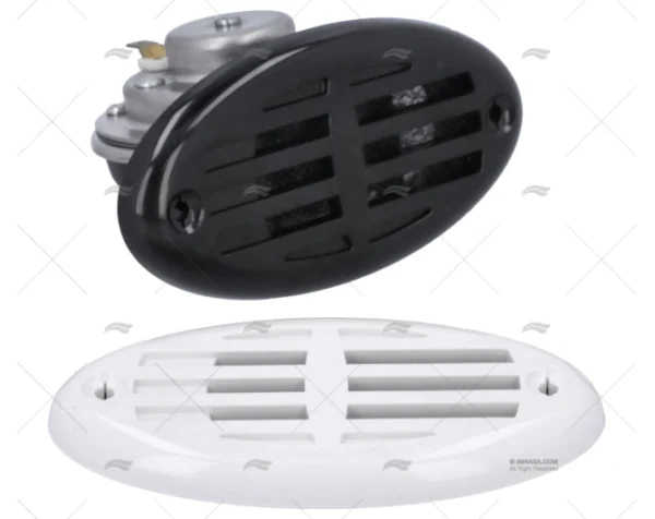 BOCINA ELECTRICA 12V 44X83MM BLANCA/NEGR