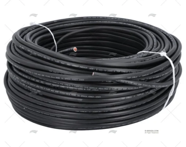CABLE H05V/H07V 25 NEGRO 100m