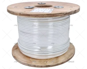 CABLE INOX FUNDA BLANCA 6mm 100m