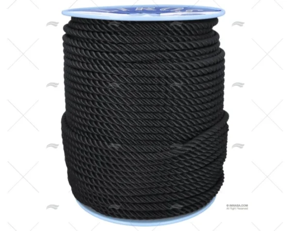 CABO POLYESTER 12mm NEGRO 200m LIROS