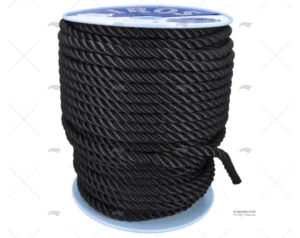 CABO POLYESTER 22mm NEGRO 100m LIROS
