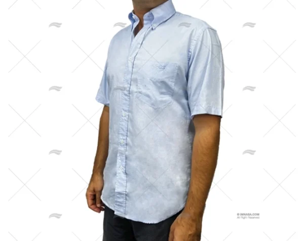 CAMISA M/C H AZUL M HOMBRE