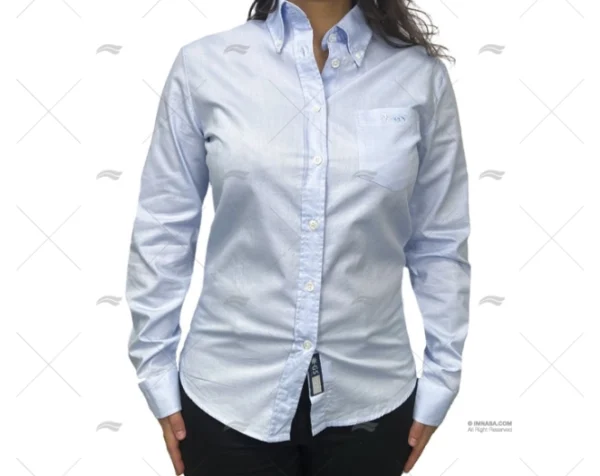 CAMISA M/L M AZUL XL MUJER