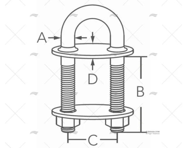 CANCAMO HEAVY DUTY INOX SS304 12,7mm MARINE TOWN