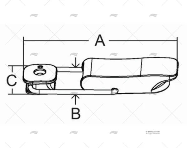 CIERRE 100mm INOX 316 MARINE TOWN