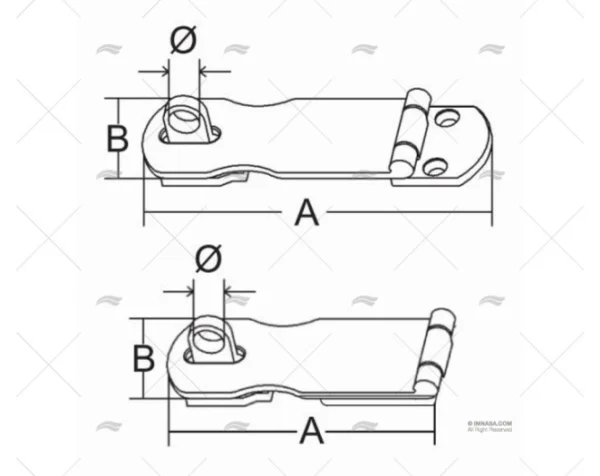 CIERRE 90mm INOX 316 MARINE TOWN