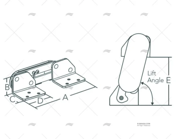 CIERRE BISAGRA BOLSTER C/COBERTURA MARINE TOWN