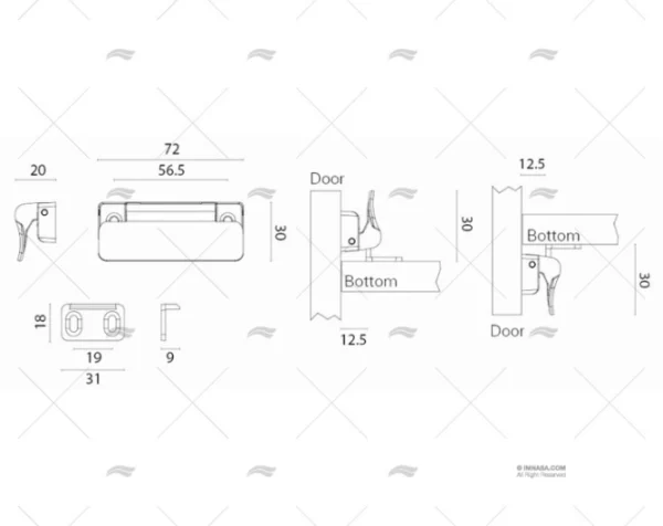 CIERRE BLOQUEO 72 X 30 FORESTI SUARDI