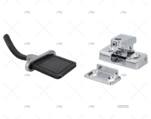 CIERRE COMPLETO CUERO NEGRO CROMADO FORESTI SUARDI