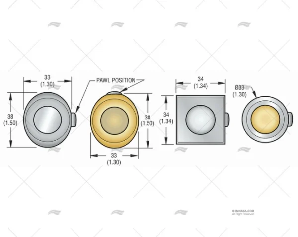 CIERRE DE IMPACTO SATINADO SOUTHCO SOUTHCO