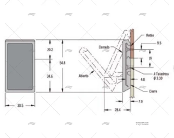 CIERRE DE TRACCION DE PLASTICO SOUTHCO