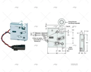 CIERRE ELECTRONICO GIRATORIO M6 SOUTHCO