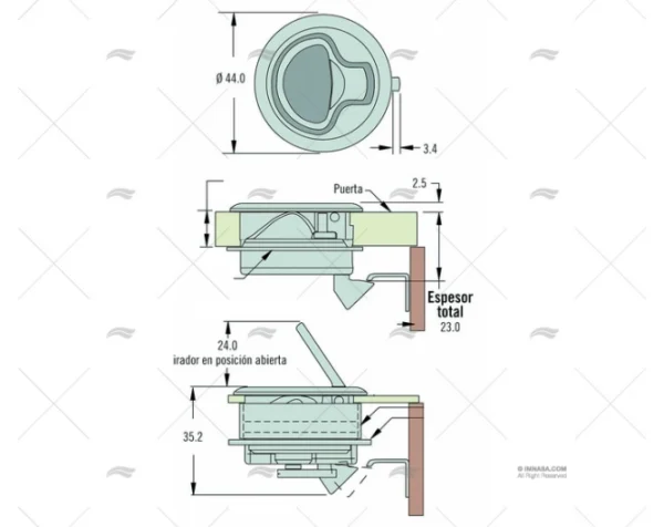 CIERRE ENCASTRADO PULL SOUTHCO SOUTHCO