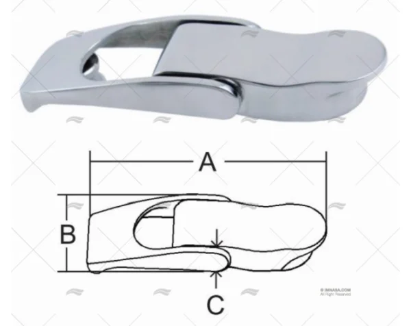 CIERRE ESTANDAR 82mm INOX 316 MARINE TOWN