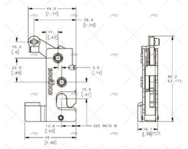 CIERRE GIRATORIO INOX 316 SOUTHCO
