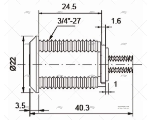 CIERRE LATON CROMADO MARINE TOWN