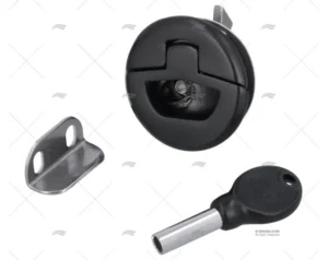 CIERRE TIRADOR C/ LLAVE NEGRO 35mm INOX MARINE TOWN