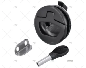 CIERRE TIRADOR C/ LLAVE NEGRO 51mm INOX MARINE TOWN