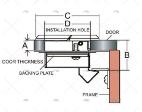 CIERRE TIRADOR CUADRA. S/LLAVE 35mm SS31 MARINE TOWN