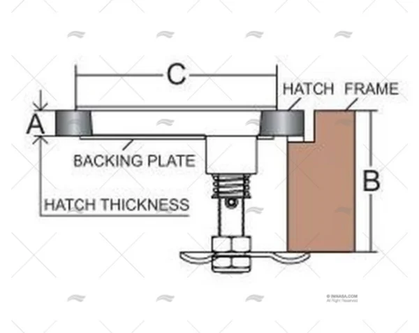 CIERRE TIRADOR T CUADRADO INOX-316 MARINE TOWN
