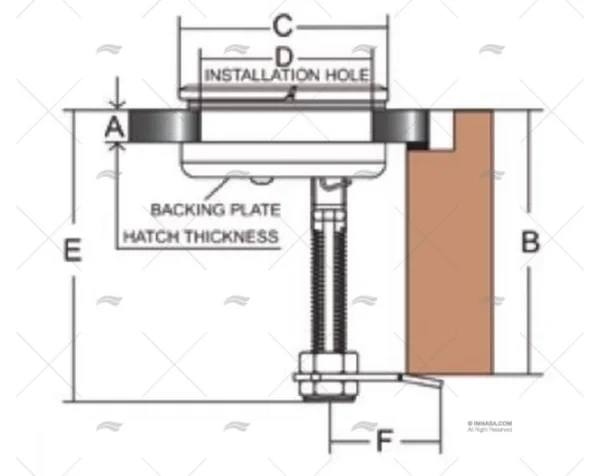 CIERRE TIRADOR TOUCH S/LLAVE 63.5mm SS31 MARINE TOWN