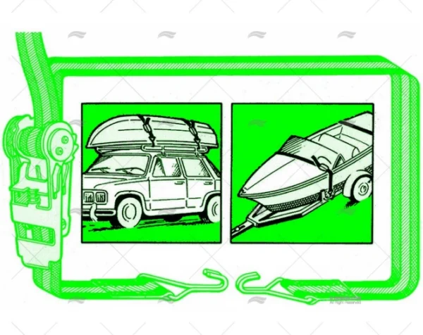 CINCHA 25mm 6,0MT AMARRE 900KG GANCHO SS