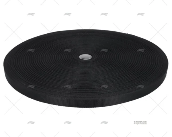 CINCHA 25mmx150m NEGRA POLIURETANO