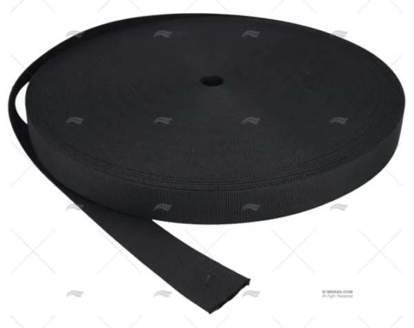 CINCHA 50mmx100m NEGRA POLIURETANO
