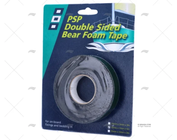 CINTA DOBLE CARA ESPUMA 19mmx1mmx5mt PSP TAPES