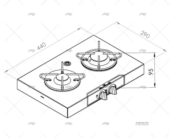 COCINA ELEVADA 2F.OPC.BASCUL. 440x290