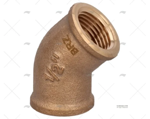 CODO BRONCE H-H 45º 1/2" GUIDI GUIDI