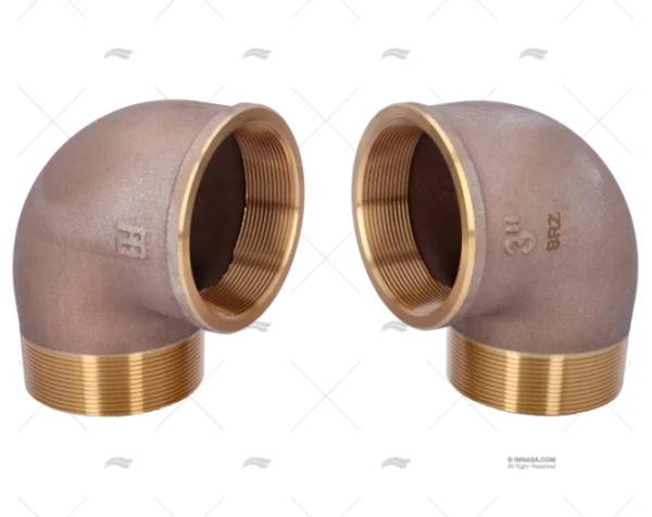 CODO BRONCE M-H 90º 3" GUIDI (2) GUIDI