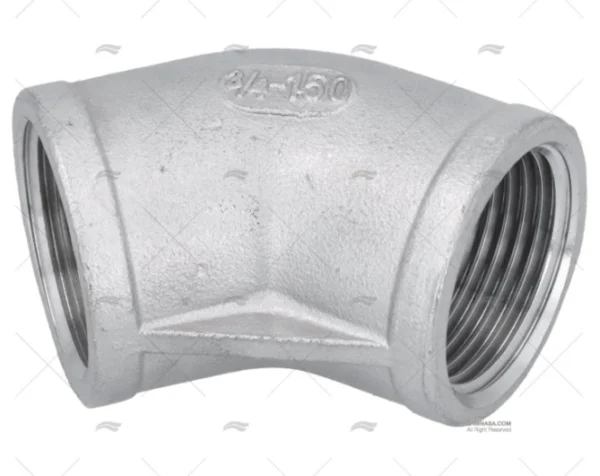 CODO INOX H-H 45º 3/4"