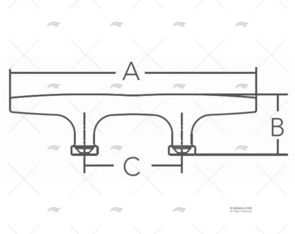 CORNAMUSA HD INOX SS 316 198mm MARINE TOWN