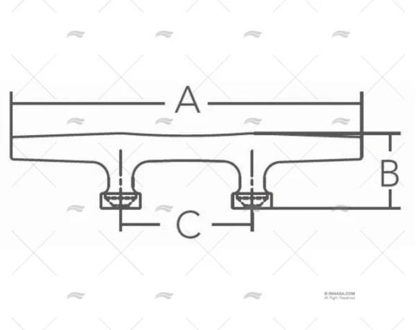 CORNAMUSA INOX SS 316 102mm MARINE TOWN