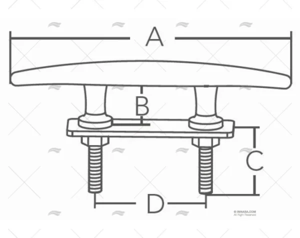 CORNAMUSA INOX SS316 153mm MARINE TOWN