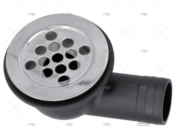 DESAGUE CODO 38mm PVC/INOX 316 MARINE TOWN