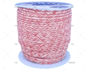 ESCOTA TOP GRIP 12mm BLANCO/ROJO 200m LIROS
