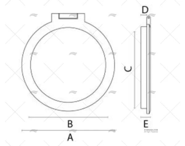 ESCOTILLA REDONDA 395mm C/I FORESTI SUARDI