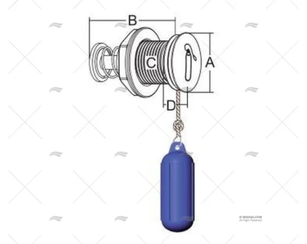 FIJACION DEFENSAS INOX PEQUEÐO MARINE TOWN