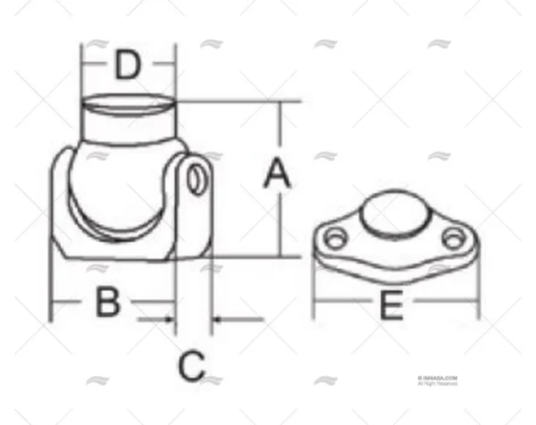 FIJACION MAGNETICA PUERTA NEGRA INOX 316 MARINE TOWN